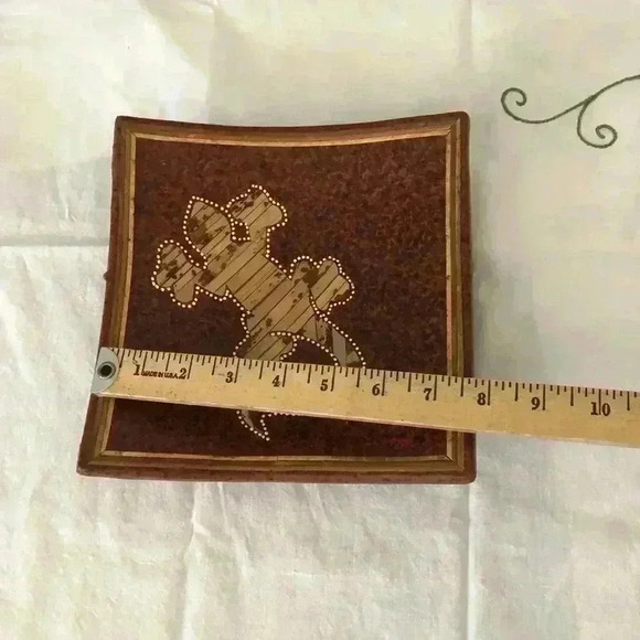 VTG bearded dragon alligator lizard etc southwest trinket dish - Picture 5 of 6